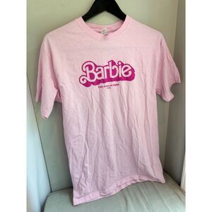 2023 Barbie Movie Pink T Shirt Women's Medium 100% Cotton Barbiecore Y2K
